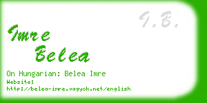 imre belea business card